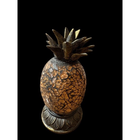 7" Pineapple Mosaic Crackle Table Decorative Accent Table Lamp - Picture 9 of 10